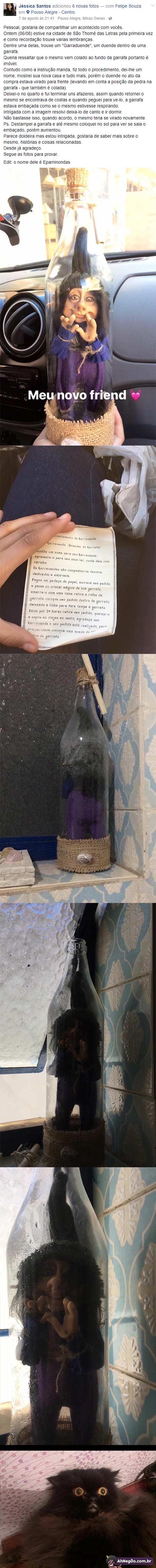 É correto ter um duende enclausurado em uma garrafa?
